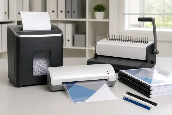 Shreder, laminator va muqovalash uskunalari